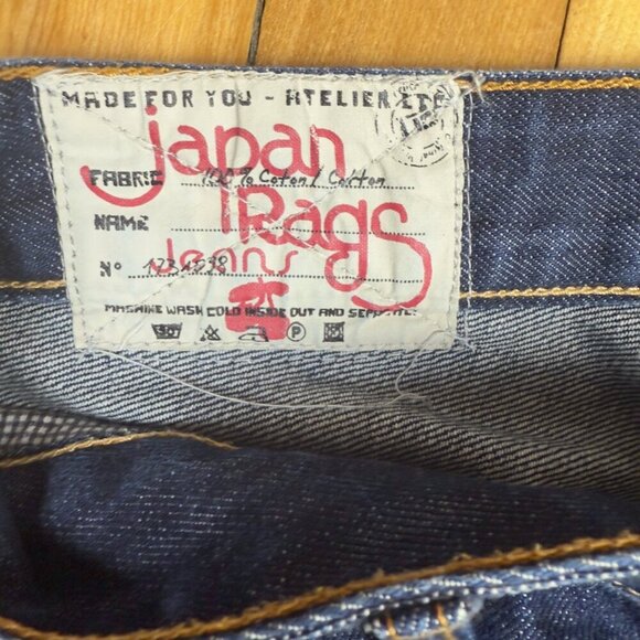 JAPAN RAGS No 17 - 611 Slim Straight Leg Classic Distressed Denim 28W 33L - Picture 3 of 7